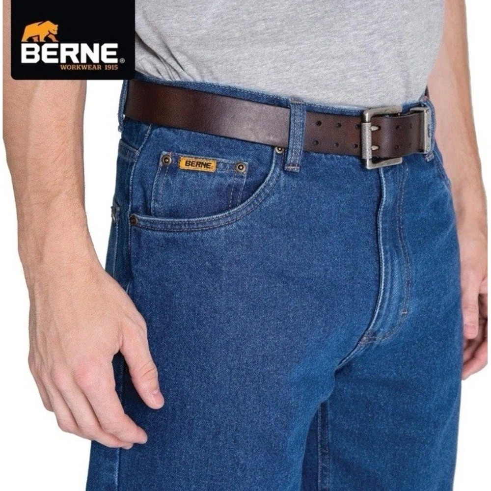 NEW Berne Denim Jeans Mens50X34 Blue Straight FitWorkwear P422 Relaxed Fit New